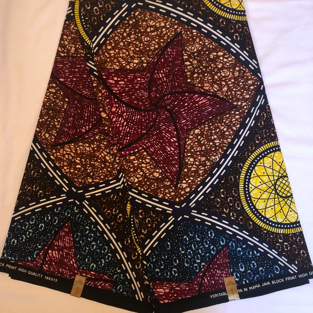 African Ankara Print| Wax Cotton Fabric| 6 Yards